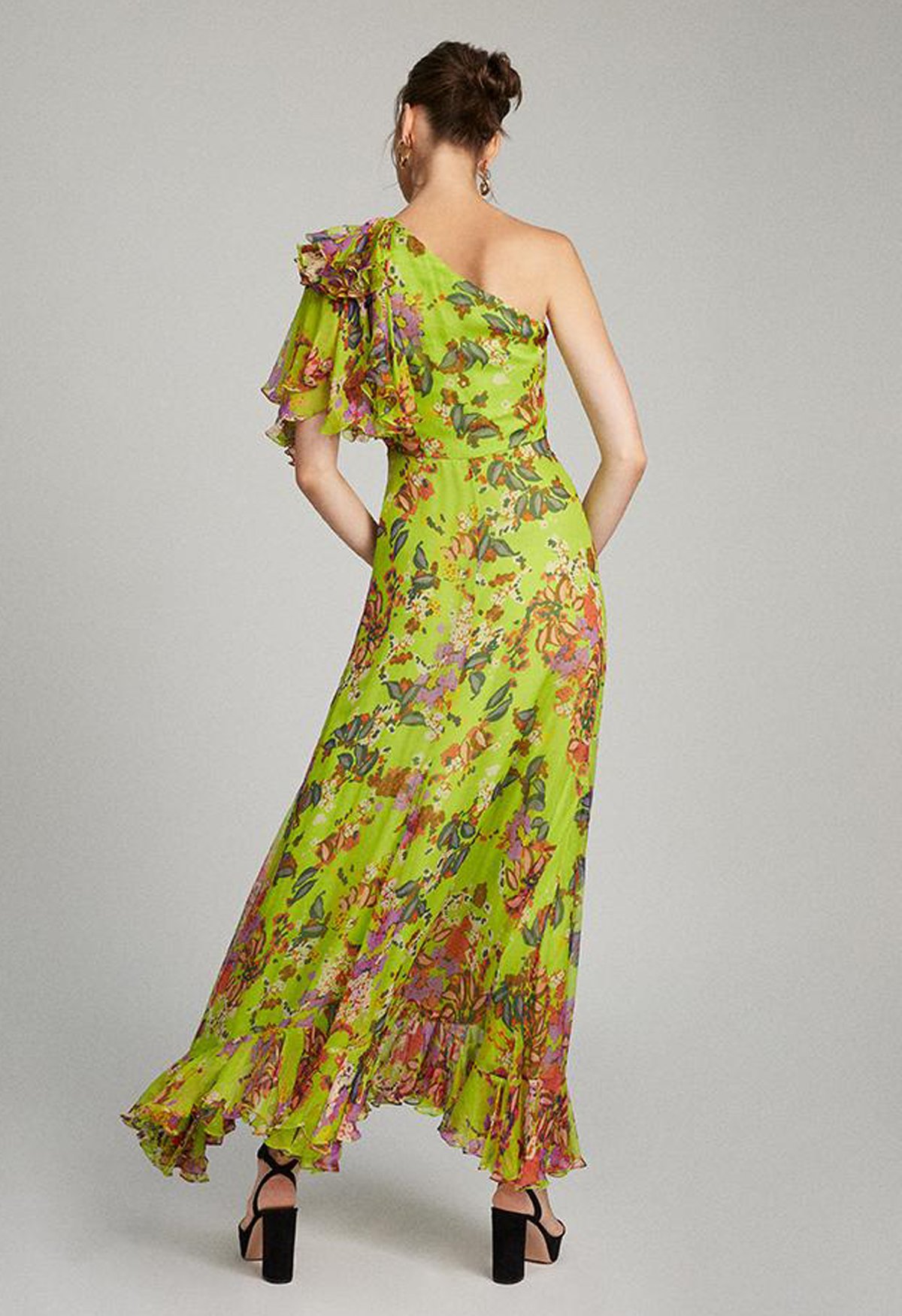 Saloni Danielle Dress - Green - Image 2 of 4