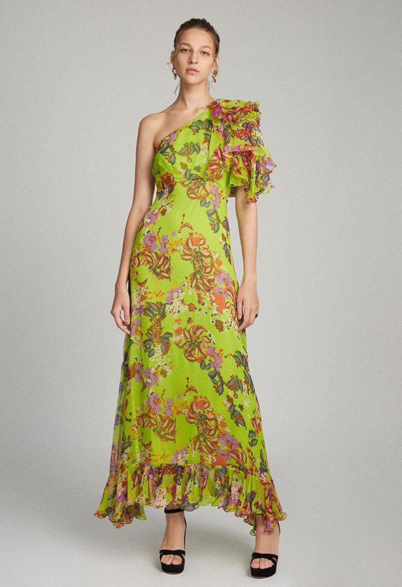 Saloni Danielle Dress - Green