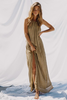 Jen's Pirate Booty Grecian Margarita Maxi Dress - Olive - Thumbnail 3