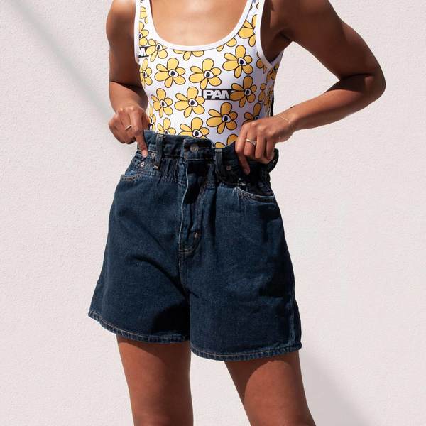 GANNI x Levi's High Waisted Shorts Dark Indigo