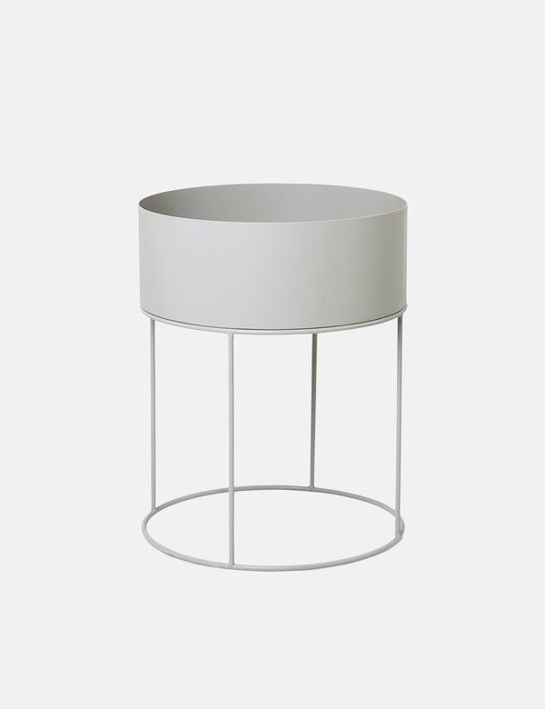 Ferm Living Round Plant Box - Light Grey Ferm Living Round Plant Box - Light Grey