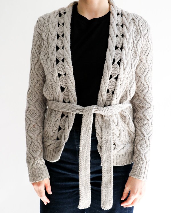 Oscar de la Renta Cable Knit Cardigan 