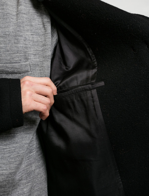 Our Legacy Extended DB Coat Cocoon Black | Garmentory