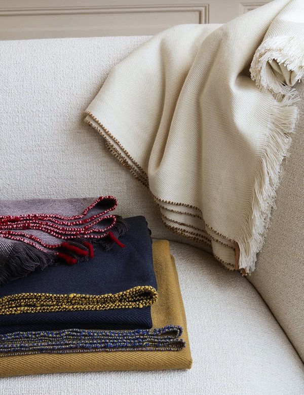 Ferm Living Herringbone Blanket - Mustard Ferm Living Herringbone Blanket - Mustard