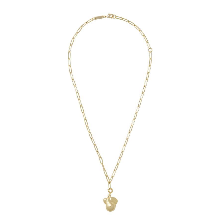 Machete Pearl & Petite Paperclip Chain Pendant Necklace Gold Garmentory