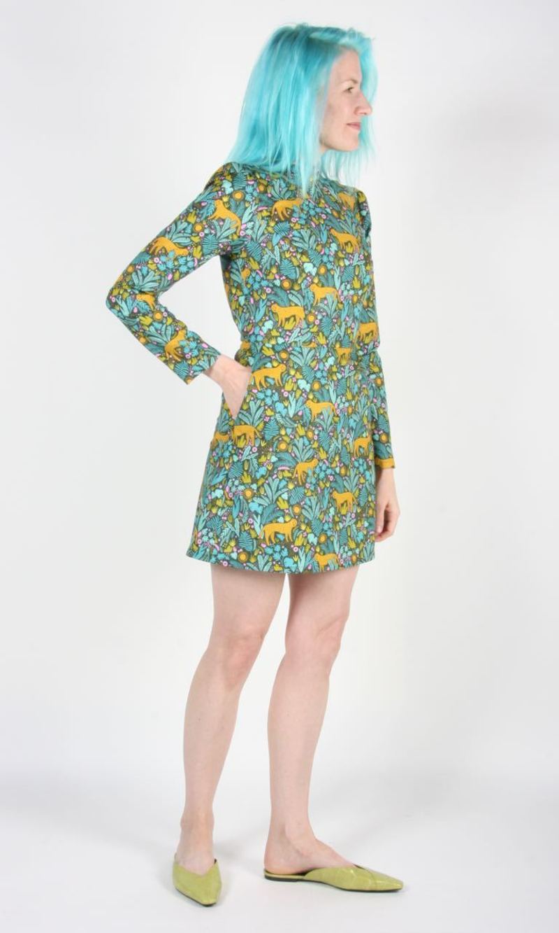 Birds of North America Topaz Dress - Jungle Cat