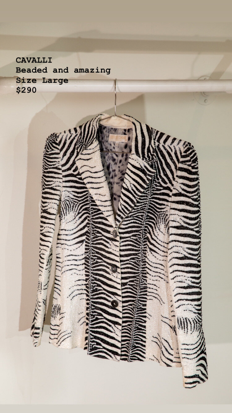 Vintage Roberto Cavalli Beaded Jacket - Zebra | Garmentory