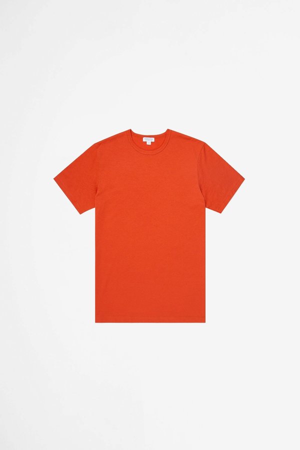 Sunspel Classic Crew Neck T-shirt - Burnt Orange Sunspel Classic Crew Neck T-shirt - Burnt Orange
