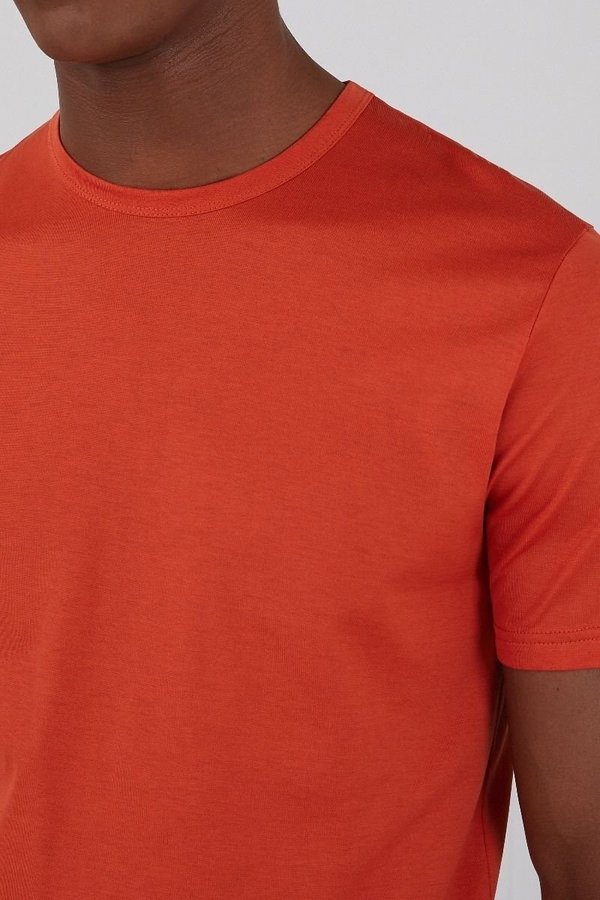 Sunspel Classic Crew Neck T-shirt - Burnt Orange Sunspel Classic Crew Neck T-shirt - Burnt Orange