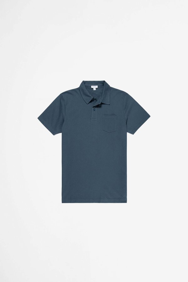 Sunspel Riviera Polo Shirt - Dark Petrol Sunspel Riviera Polo Shirt - Dark Petrol