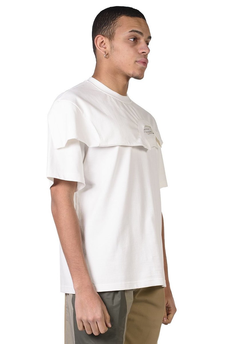 Feng Chen Wang Double Crew Neck T-Shirt - white | Garmentory