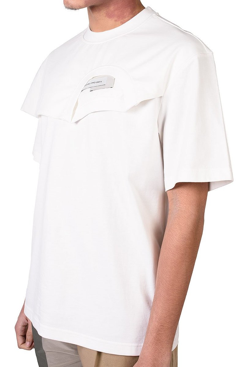 Feng Chen Wang Double Crew Neck T-Shirt - white | Garmentory