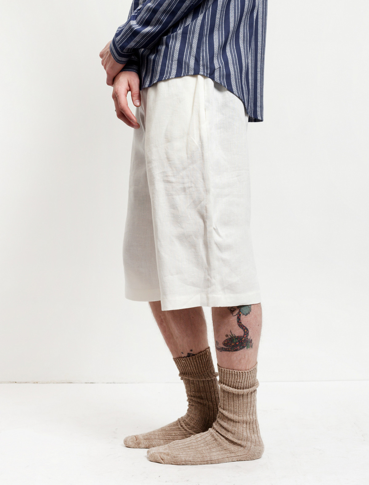 Frank Leder Linen Short Ecru - Image 4 of 6