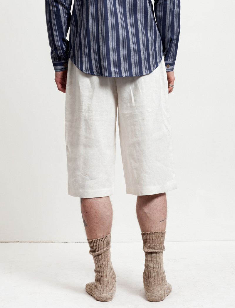 Frank Leder Linen Short Ecru