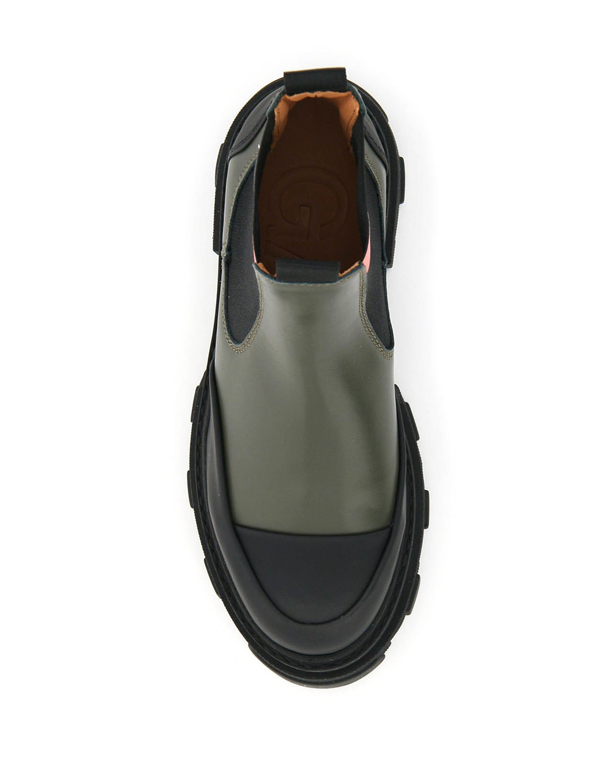 Ganni Leather Chelsea Boots - Green | Garmentory
