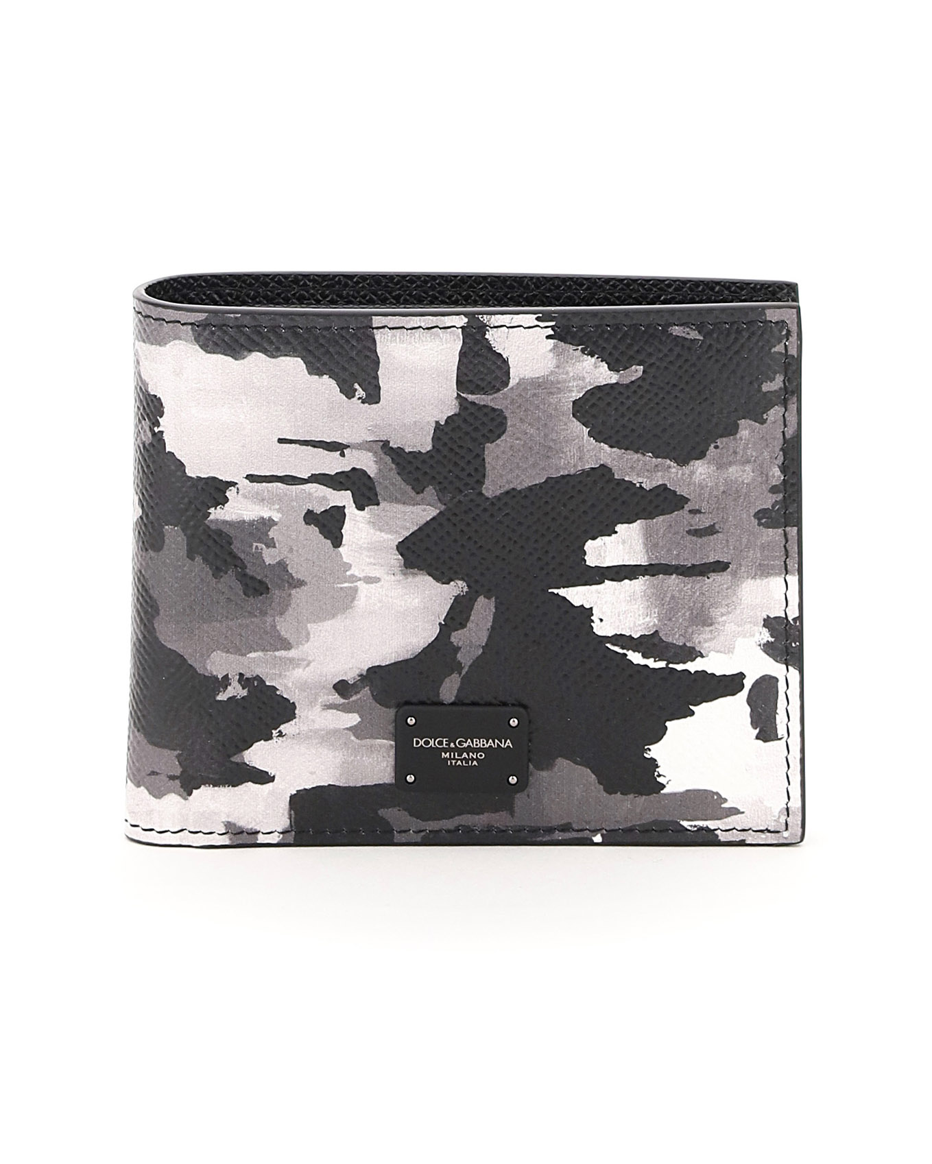 Dolce & Gabbana Multicolor Camouflage Print Leather Metal Airpods Case