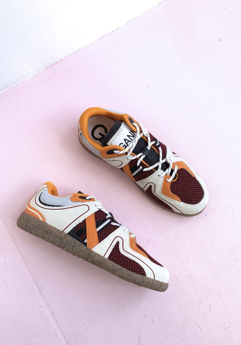 Ganni Sporty Mix Retro Sneaker - Egret | Garmentory