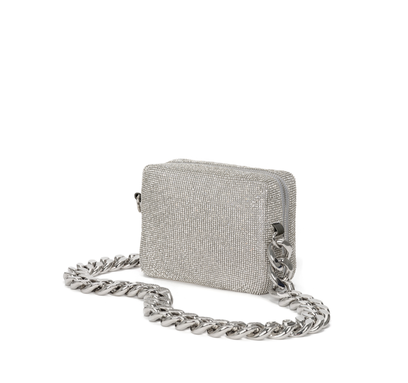 KARA Crystal Mesh Camera Bag - White Crystal | Garmentory