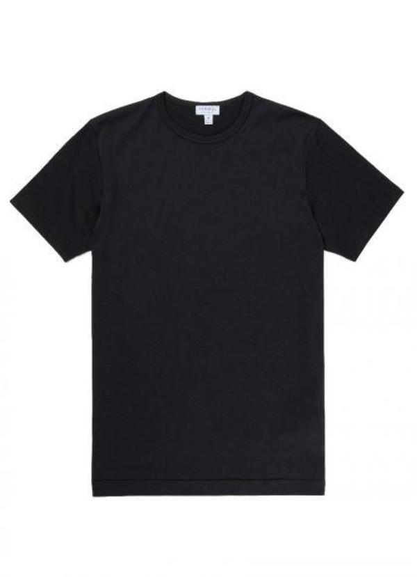Sunspel SS CREW NECK TEE - BLACK Sunspel SS CREW NECK TEE - BLACK