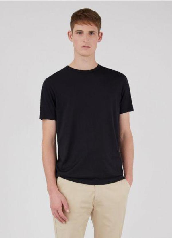 Sunspel SS CREW NECK TEE - BLACK Sunspel SS CREW NECK TEE - BLACK