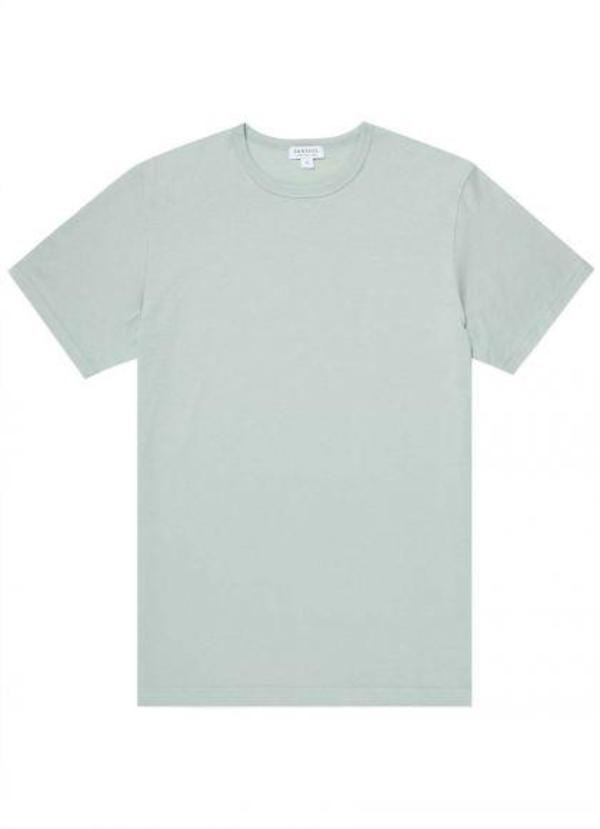 Sunspel SS CREW NECK TEE - DUSKY GREEN Sunspel SS CREW NECK TEE - DUSKY GREEN