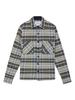 Wax London Whiting Overshirt - Houndstooth Plaid Green - Thumbnail 1