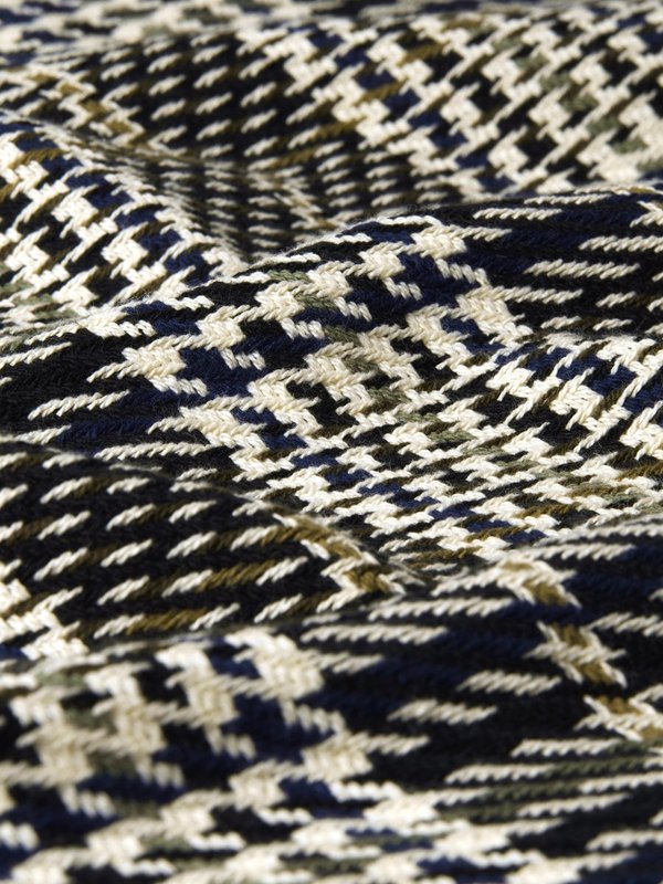 Wax London Whiting Overshirt - Houndstooth Plaid Green