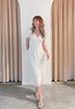 Saloni Margot Dress - Cream - Thumbnail 1