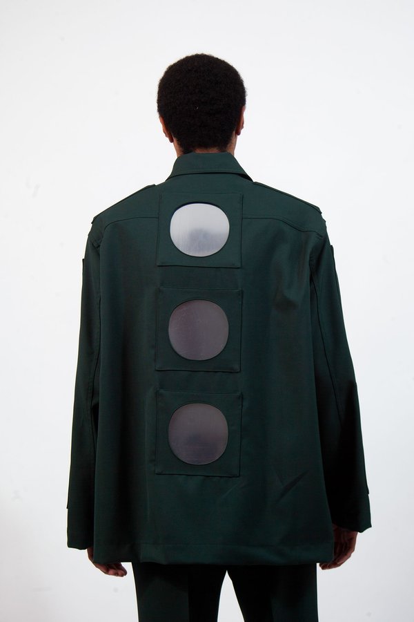Walter Van Beirendonck Mirror Work Jacket - Black | Garmentory
