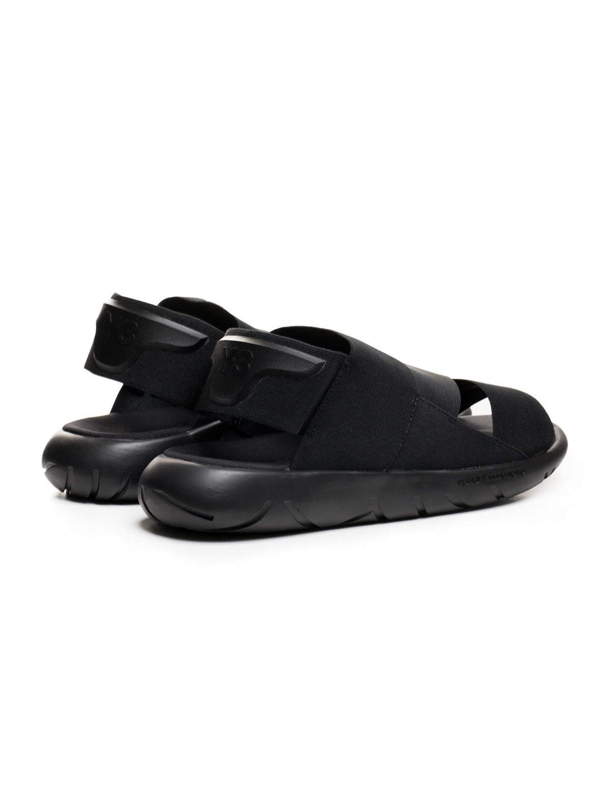 Y-3 Mens Qasa Sandal Black | Garmentory