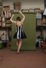 Vintage 1980s Mono Chrome Paneled Skater Dress - Black/White - Thumbnail 2