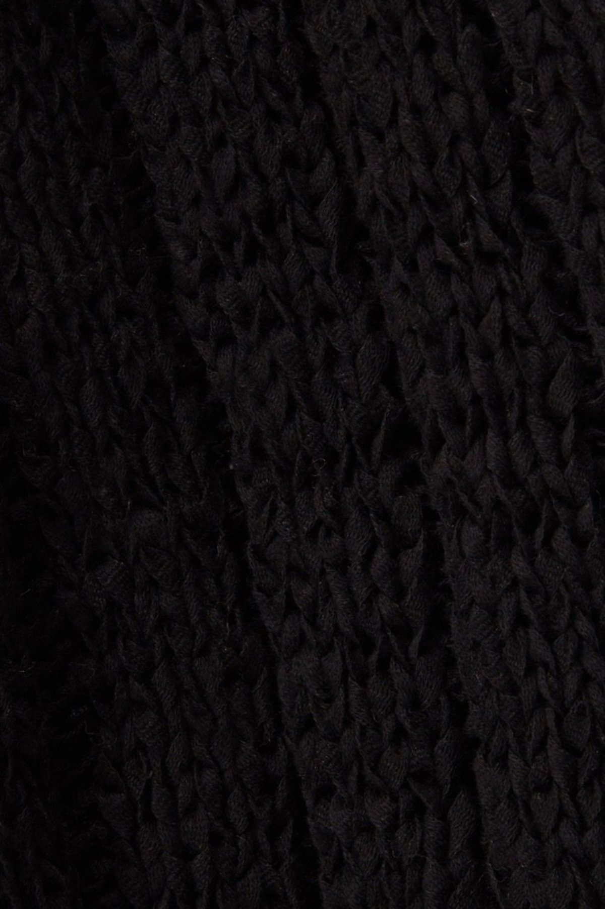 Theopen Product COTTON RIBBED BOLERO KNIT TOP sweater - BLACK - Image 6 of 6