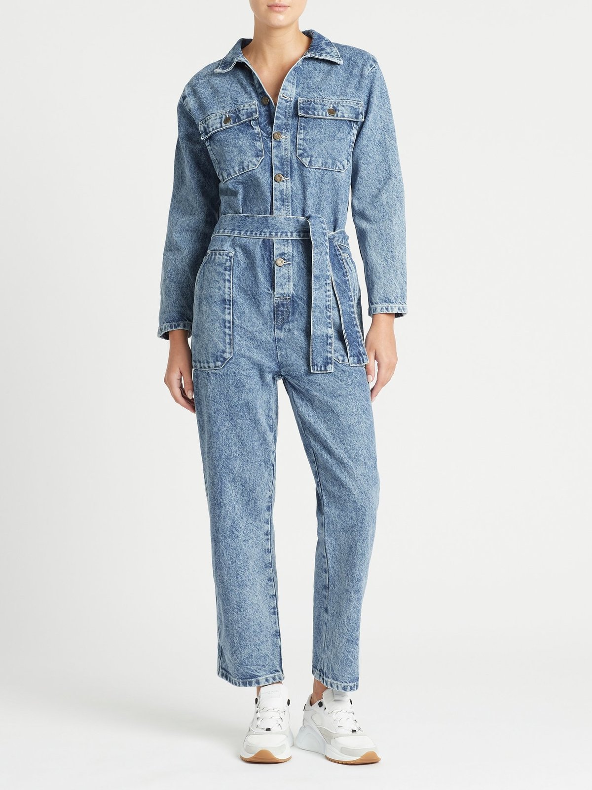 American Vintage Wipy Jumpsuit - Stone Salt & Pepper | Garmentory