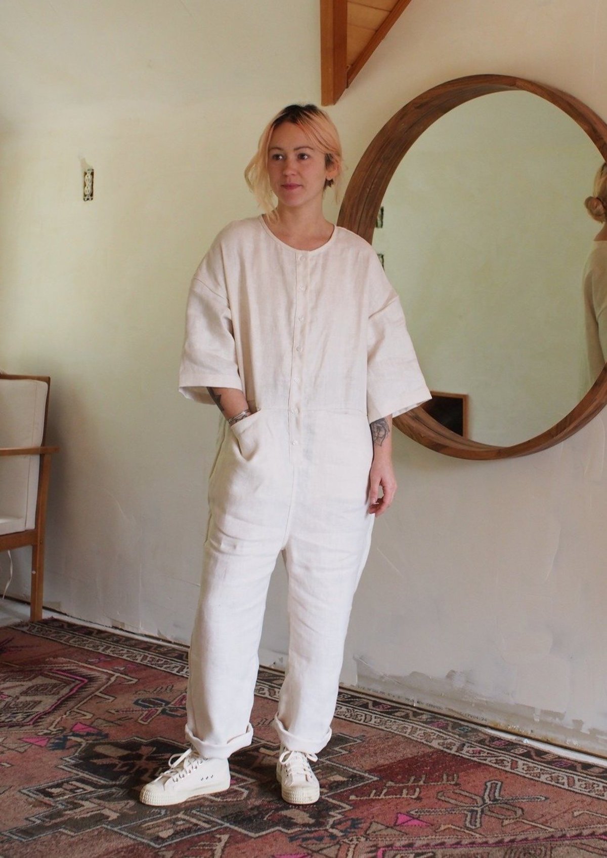 Beaton Utility Jumpsuit - Cloud - Image 1 of 3