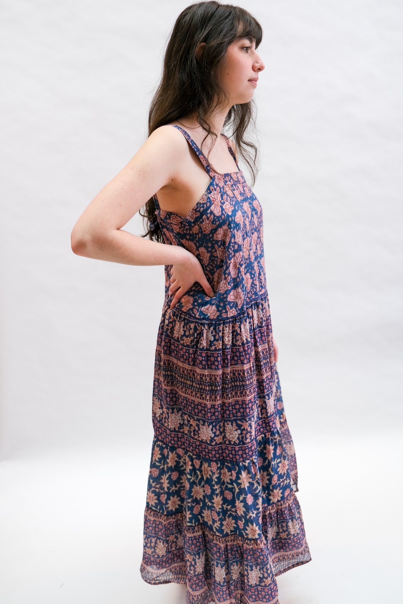 M.A.B.E Carli Sundress - Teal Flowers | Garmentory