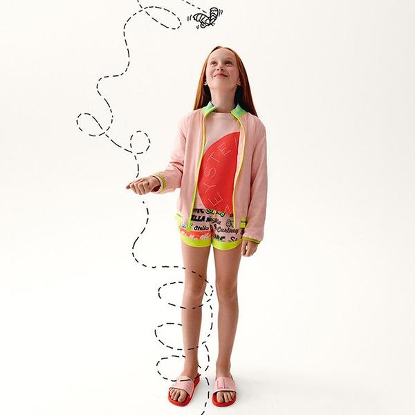 Kids Stella McCartney Sport Jacket With Logo - Pink Kids Stella McCartney Sport Jacket With Logo - Pink