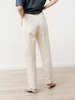 Priory Long Pleat Canvas Trouser - Natural - Thumbnail 4