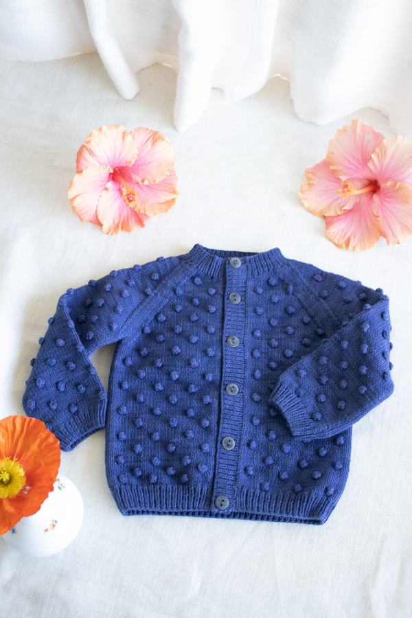 Kids Misha & Puff Summer Popcorn Cardigan - Blue Violet | Garmentory