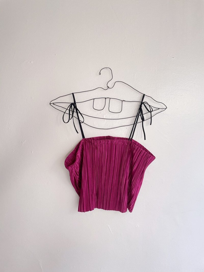 Vintage Plisse Cami - Magenta