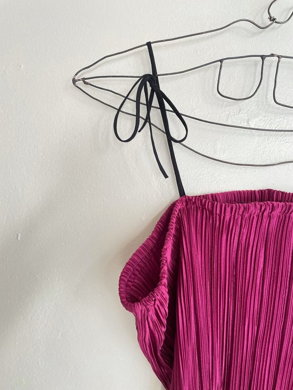 Vintage Plisse Cami - Magenta