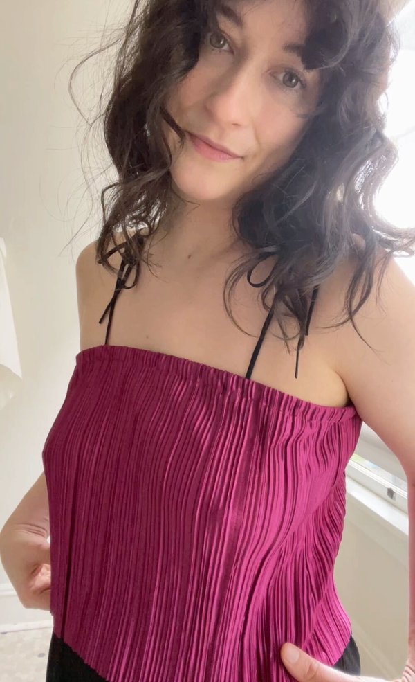 Vintage Plisse Cami - Magenta
