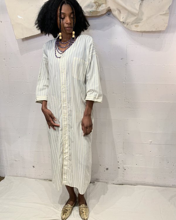 Vintage Calvin Klein Shirtdress - stripe | Garmentory