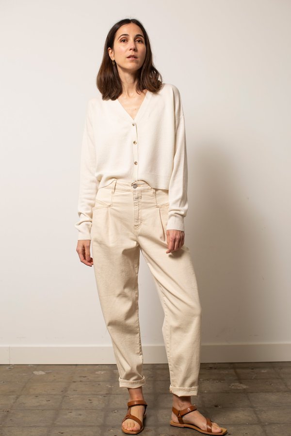 Organic John Patrick Cropped Cardigan 