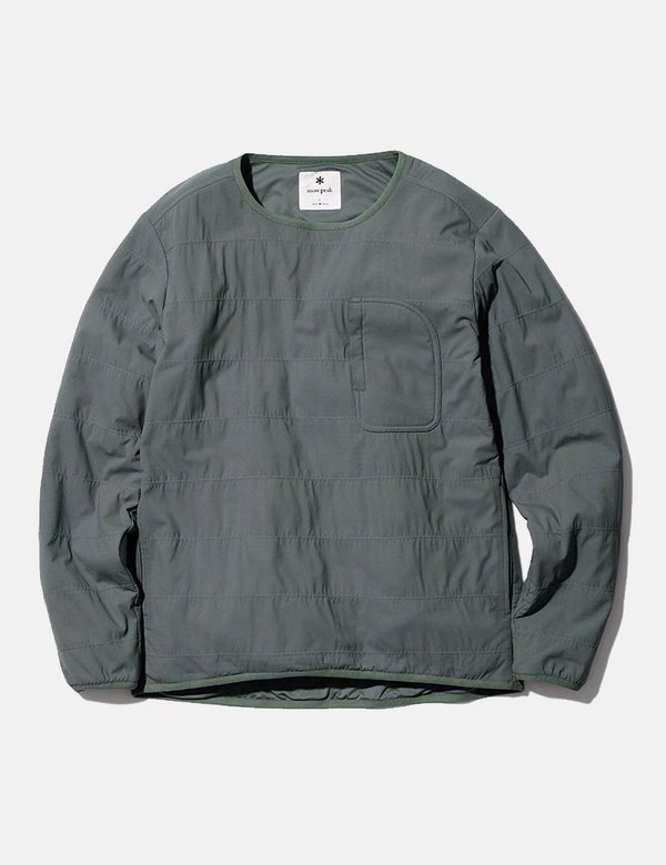 Snow Peak Polartec Flexible Pullover - Grey/Khaki Snow Peak Polartec Flexible Pullover - Grey/Khaki