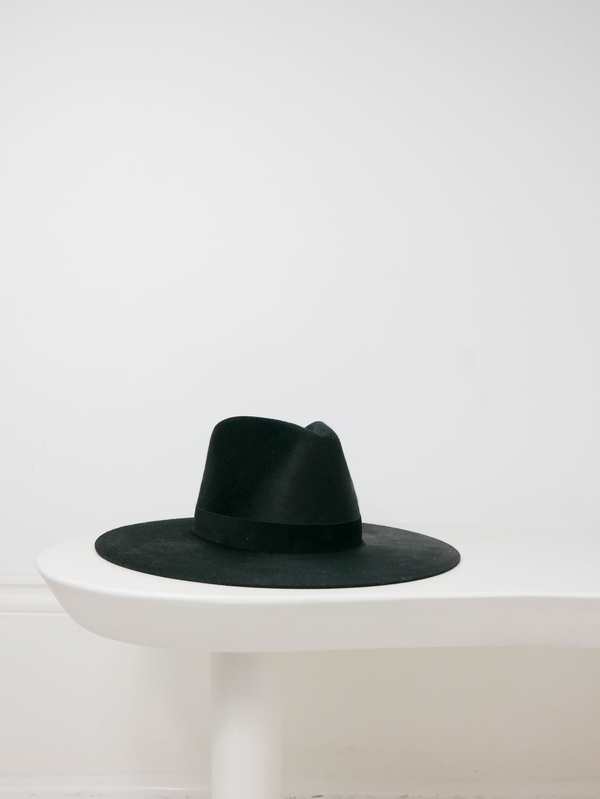 Janessa Leone Korin Hat Black Size Small Janessa Leone Korin Wide-Brim Wool Fedora - Bergdorf Goodman main image 3