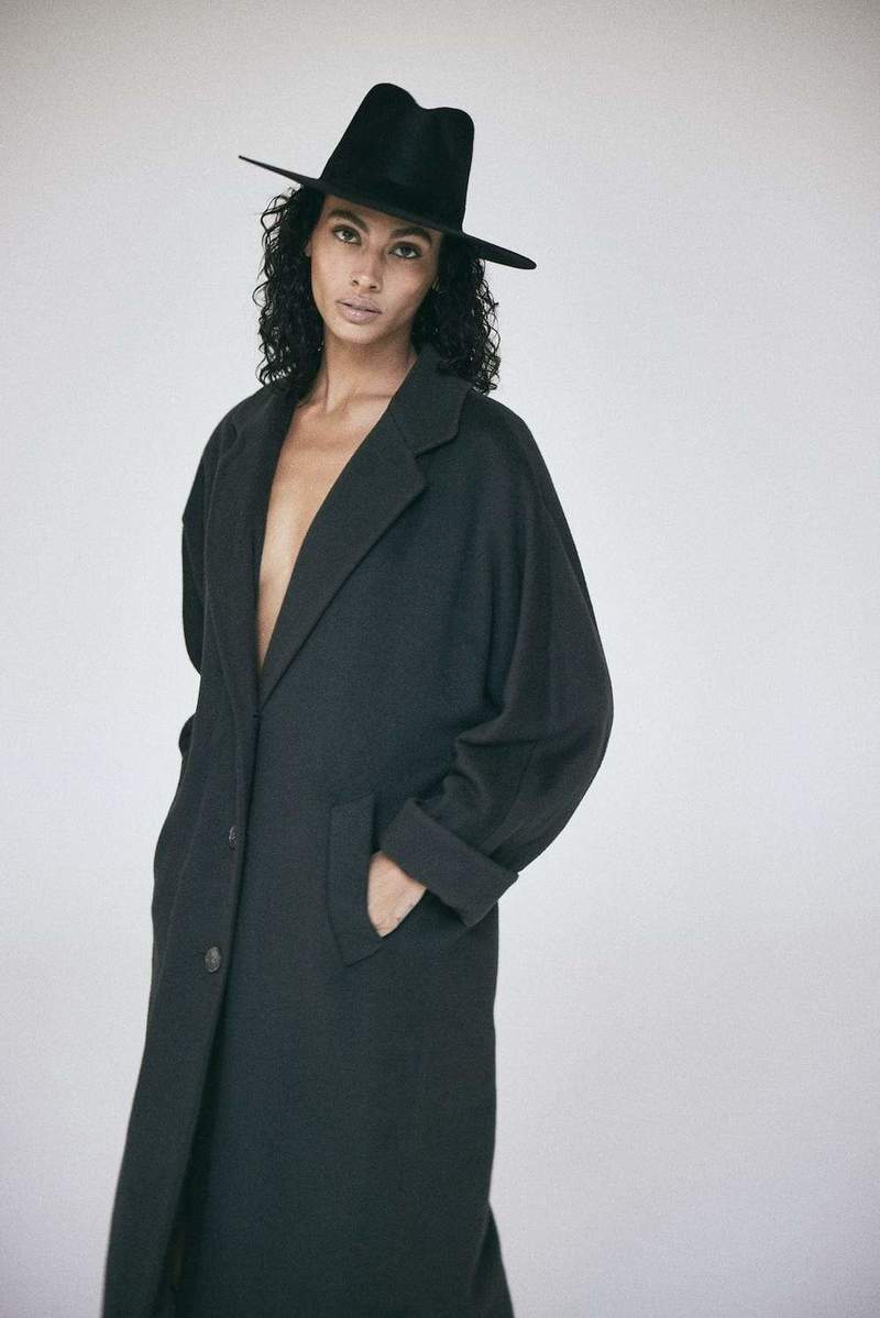 Janessa Leone Korin Hat Black Size Small Janessa Leone Korin Wide-Brim Wool Fedora - Bergdorf Goodman main image 2