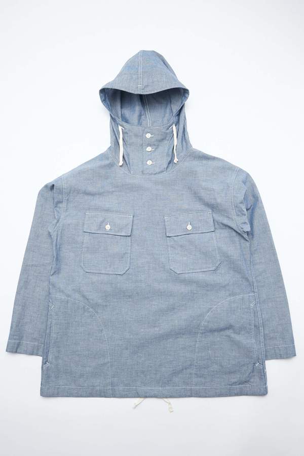 Engineered Garments x Totem Cotton Chambray Cagoule Shirt - Blue