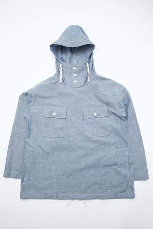 Engineered Garments x Totem Cotton Chambray Cagoule Shirt - Blue