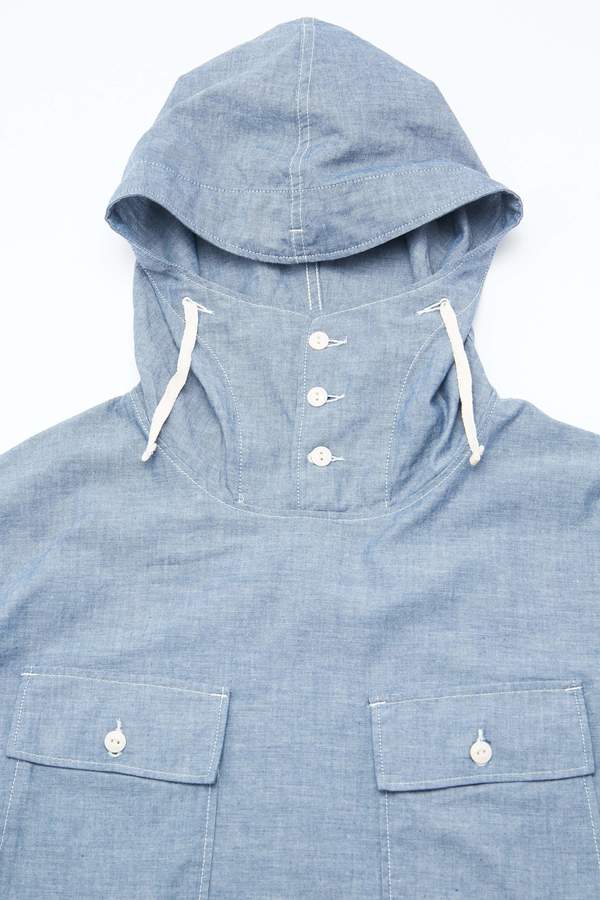 Engineered Garments x Totem Cotton Chambray Cagoule Shirt - Blue