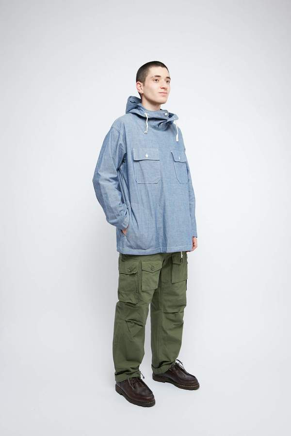 Engineered Garments x Totem Cotton Chambray Cagoule Shirt - Blue